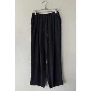 KD Spring Size Small‎ Polka Dot Print Cat Crop Pants Rayon Blend Pull On Retro